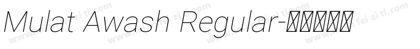 Mulat Awash Regular字体转换